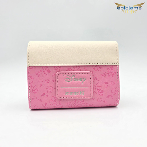 Loungefly Disney Tangled Rapunzel Pink Flowers Mini Flap Wallet New - Picture 2 of 3